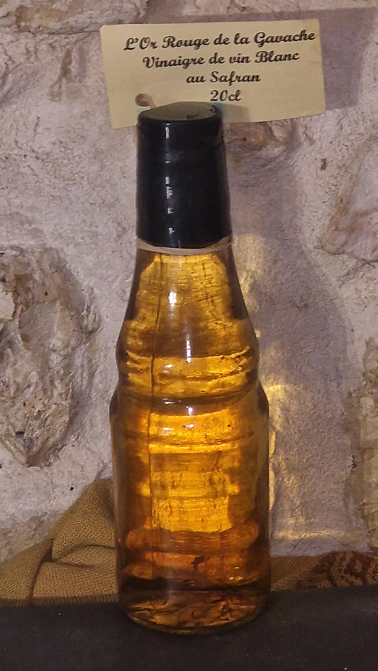 Vinaigre de vin blanc 6° au safran - 20cl
