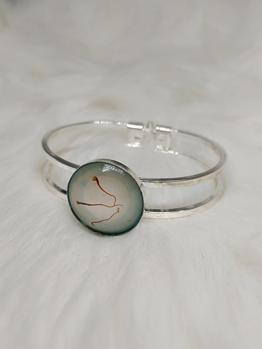 Bracelet Argenté Rond Lisse ( cuivre )