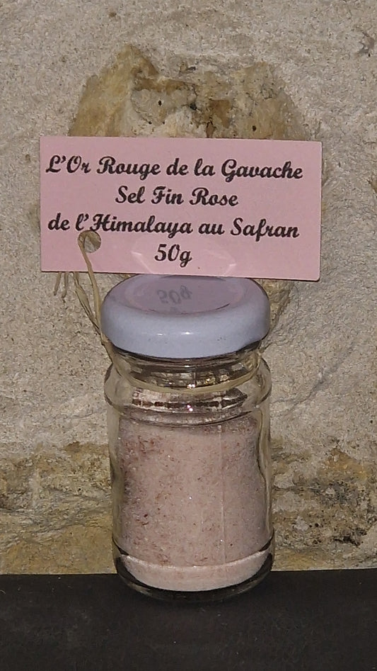 Sel rose de l’Himalaya fin au safran - 50g