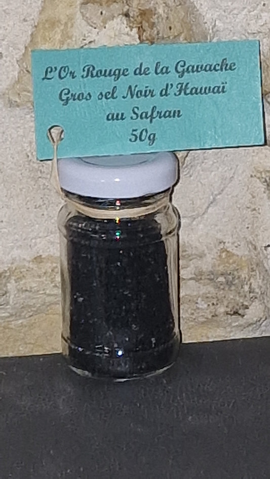 Sel noir d’Hawaï gros au safran - 50g